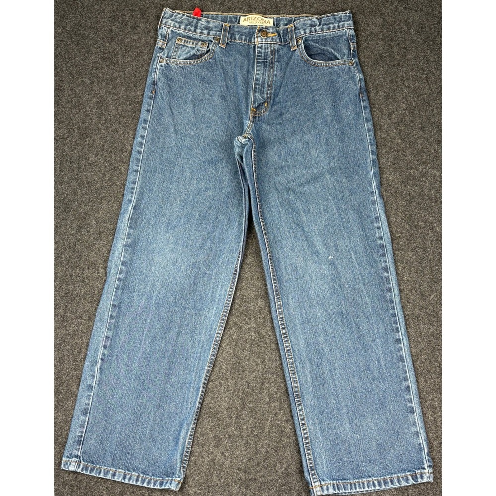 Arizona Relaxed Jeans Boys 14 Husky 30W Medium Wash‎ Straight Leg Adjustable